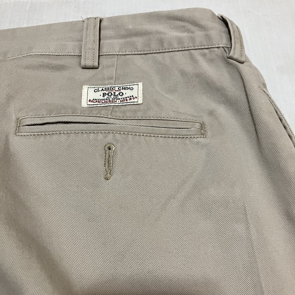 Polo Ralph Lauren Hammond Classic Chino Pants Men's Size 36 X 31.5 Beige‎ Casual